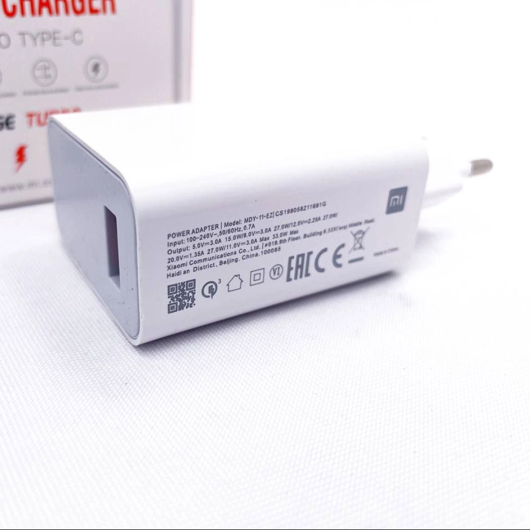 Зарядное устройство 27W оригинальный адаптер быстрой зарядки Xiaomi White