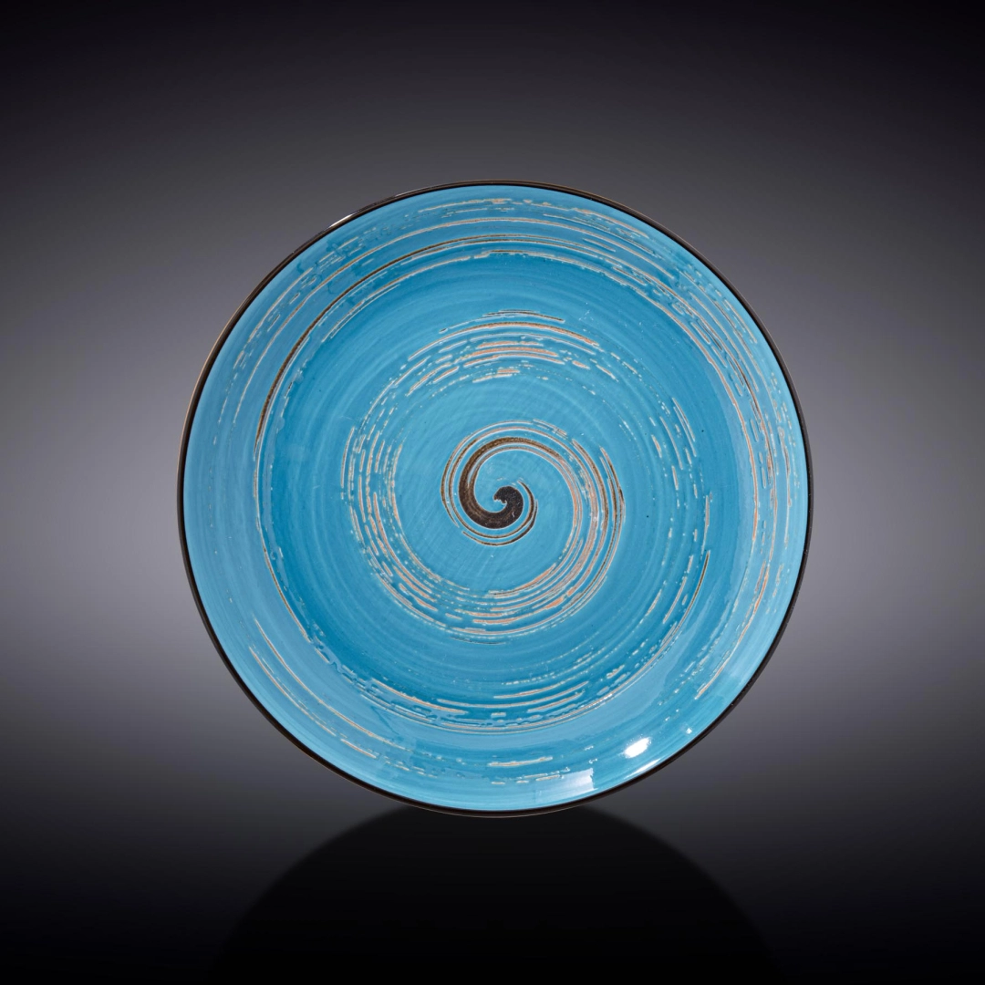 Wilmax WL-669613/A dumaloq tarelkasi, 23 sm (havorang)