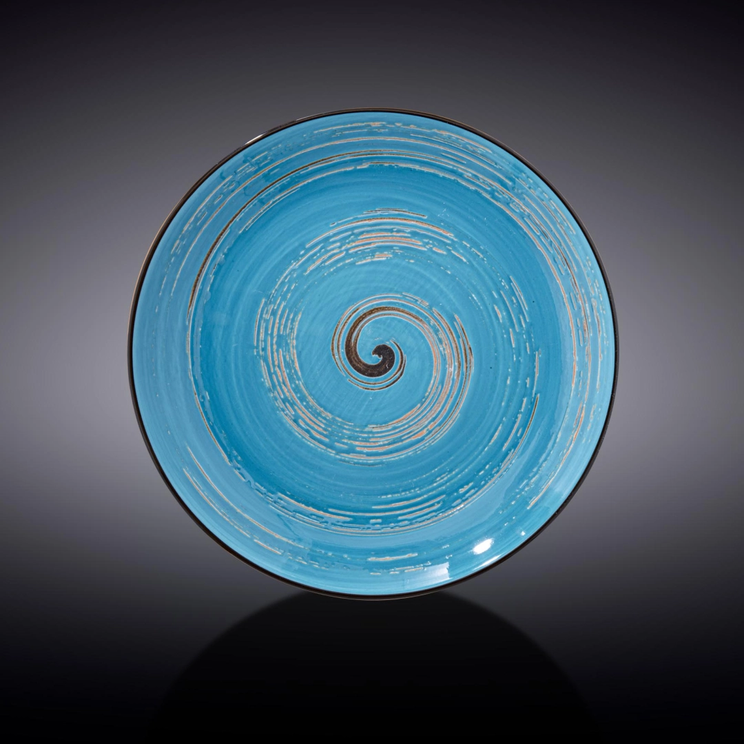 Wilmax WL-669616/A dumaloq tarelkasi, 28 sm (havorang)