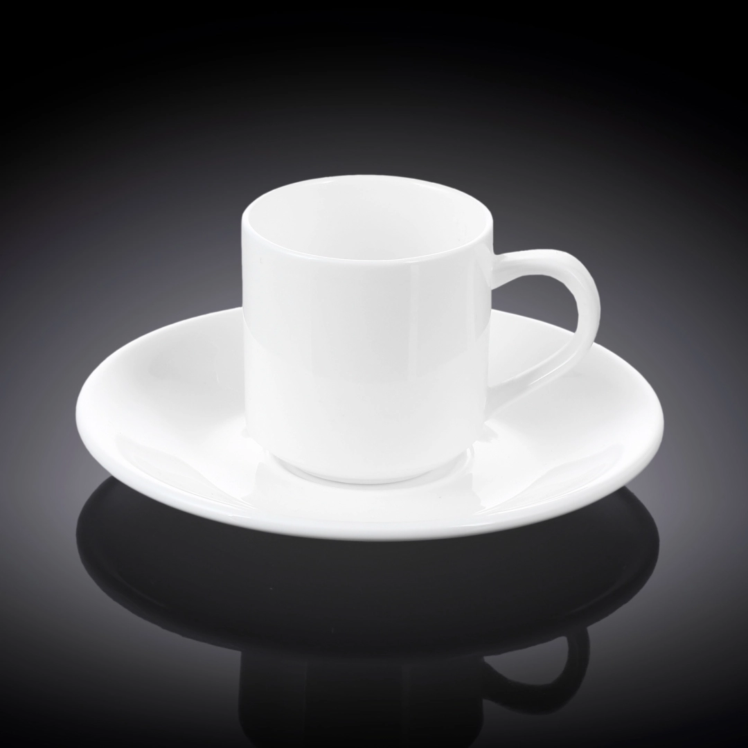 Набор из 2 кофейных чашек с блюдцами Wilmax 90 мл WL-993007 / 2C