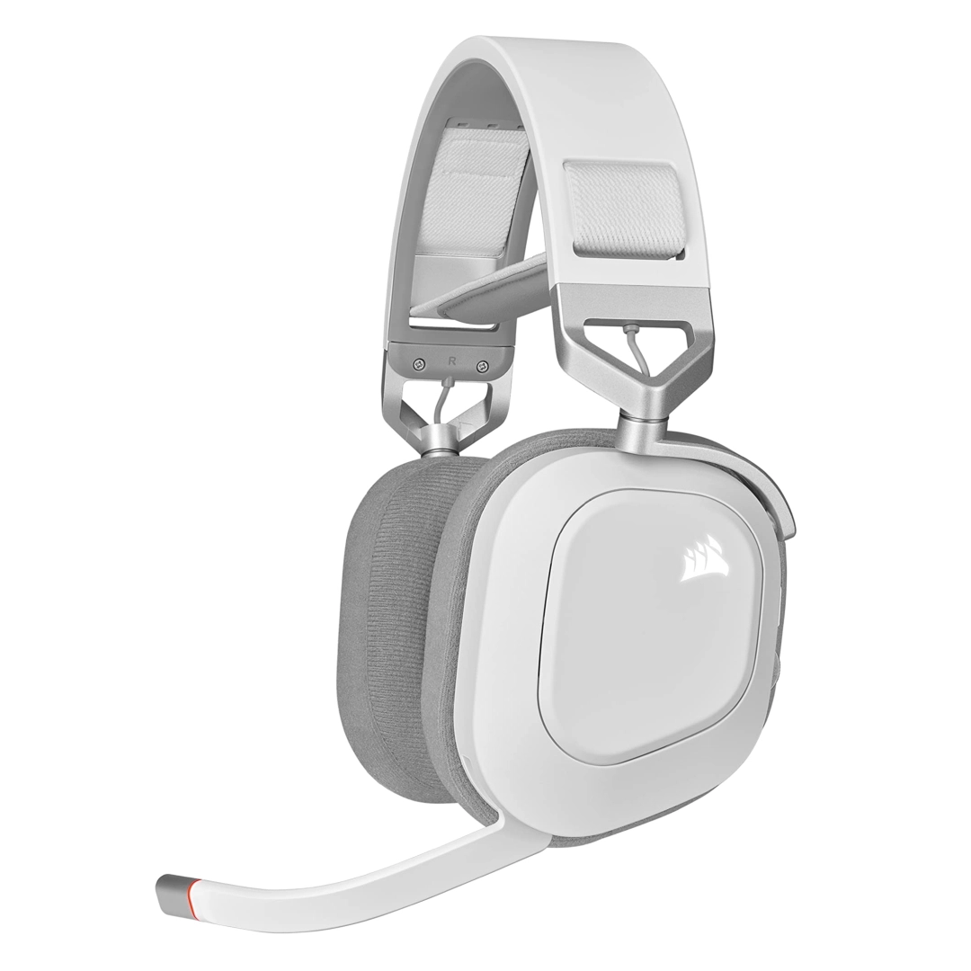 Беспроводные компьютерные наушники Corsair HS80 RGB Wireless - White