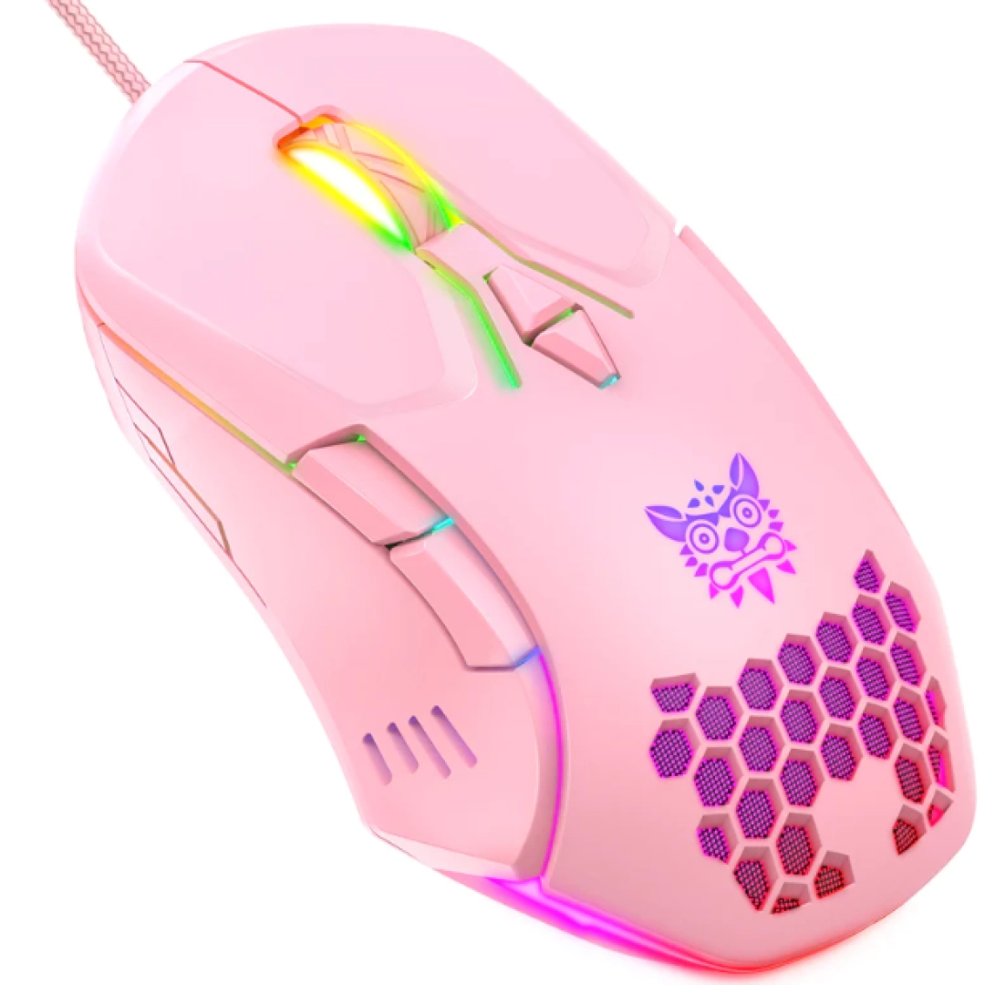 Проводная мышь Onikuma CW902 розовый