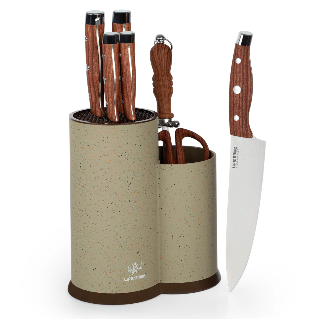 Набор ножей от Life Smile (8 предметов круглый)