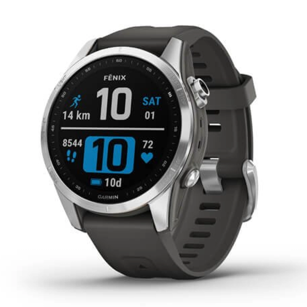 Garmin FENIX 7S kulrang-grafit rangli silikon tasmali smart-soati