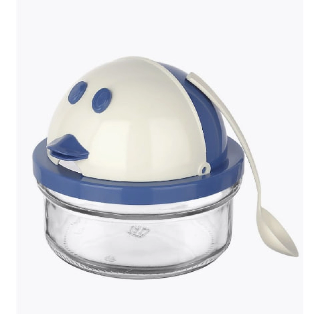 Titiz qopqoq va qoshiqli shisha shakar idishi 420 ml