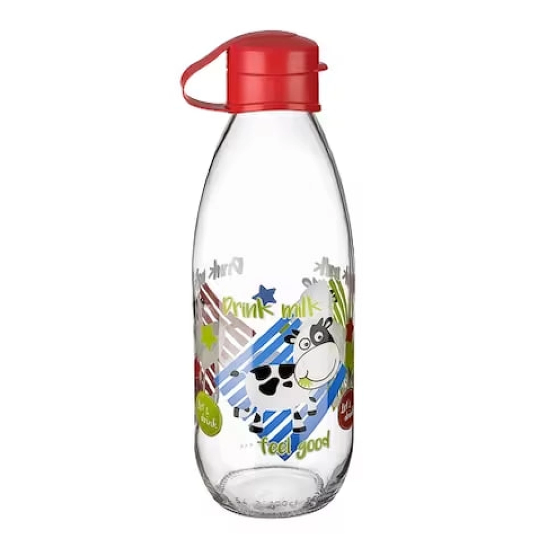 Бутылка для молока и воды с практичной крышкой 1000 мл, KC-391