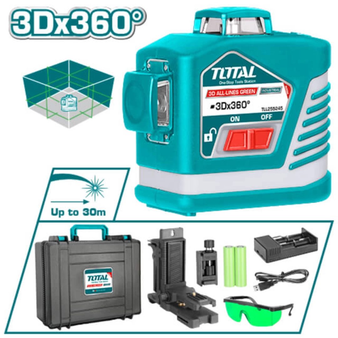 3D Лазерный нивелир TOTAL TLL255245