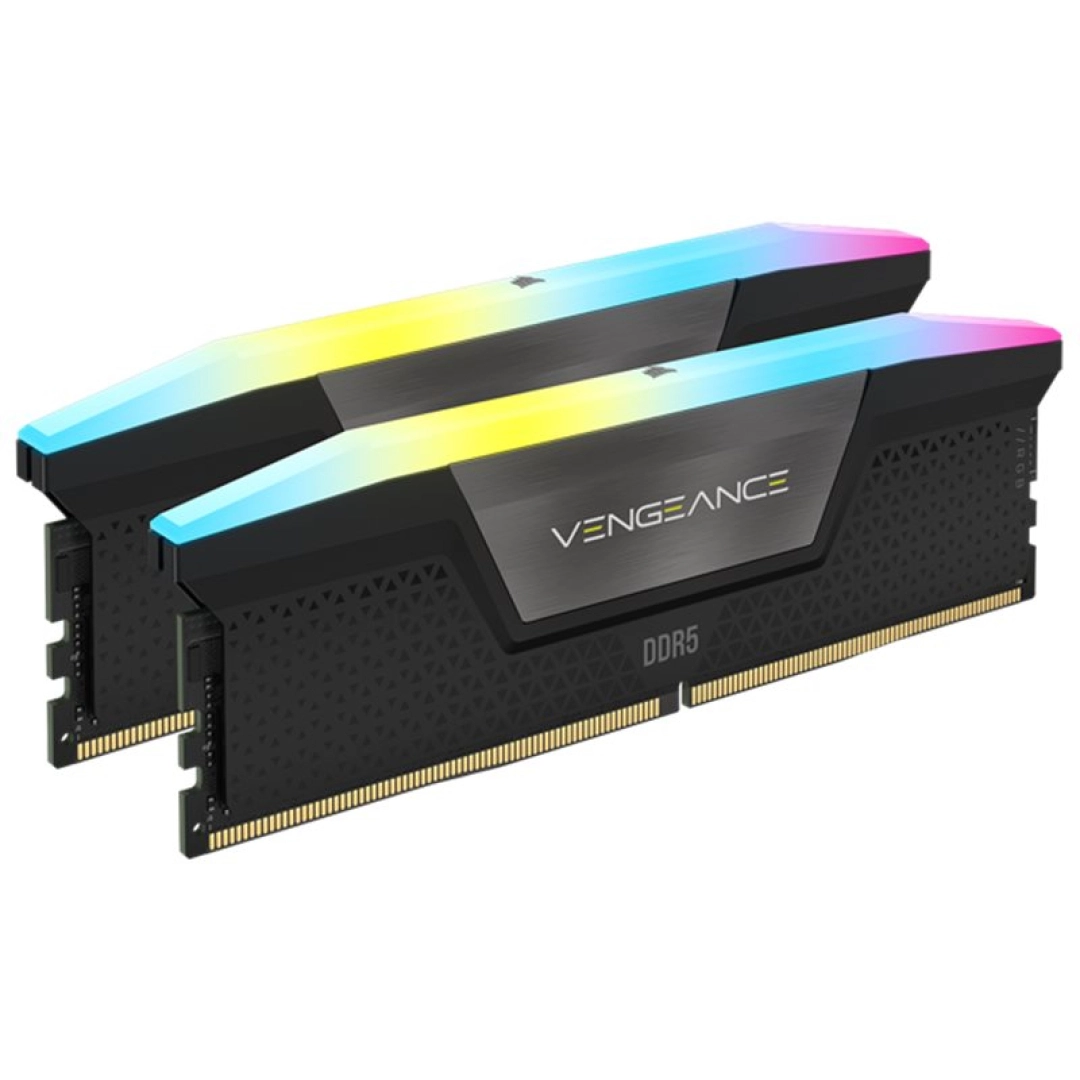 Corsair Vengeance RGB 64GB (2x32GB) DDR5 5200MHz C40 qora (noutbuk uchun) tezkor xotirasi