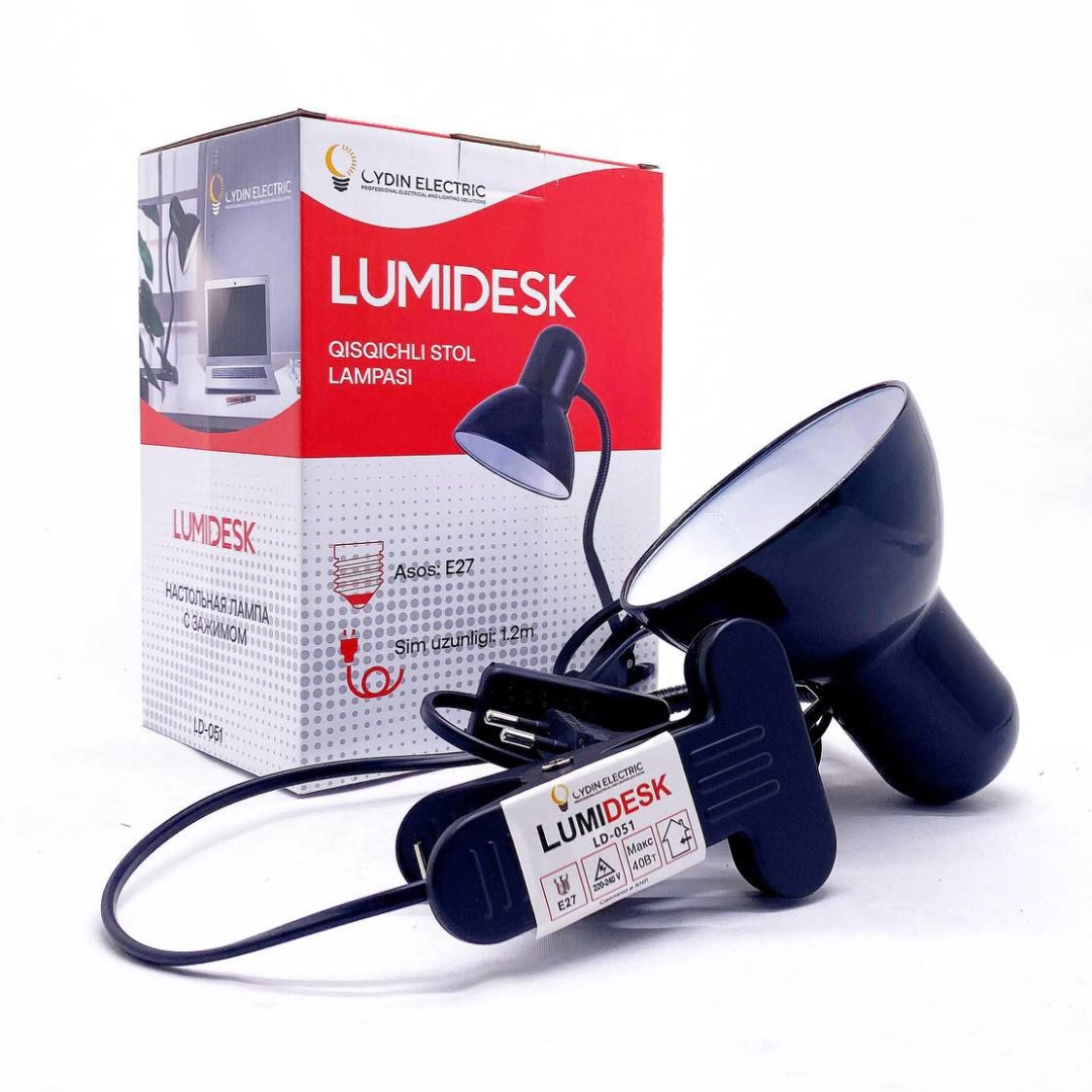 "LumiDesk" LD-0514 qora stol chirog‘i