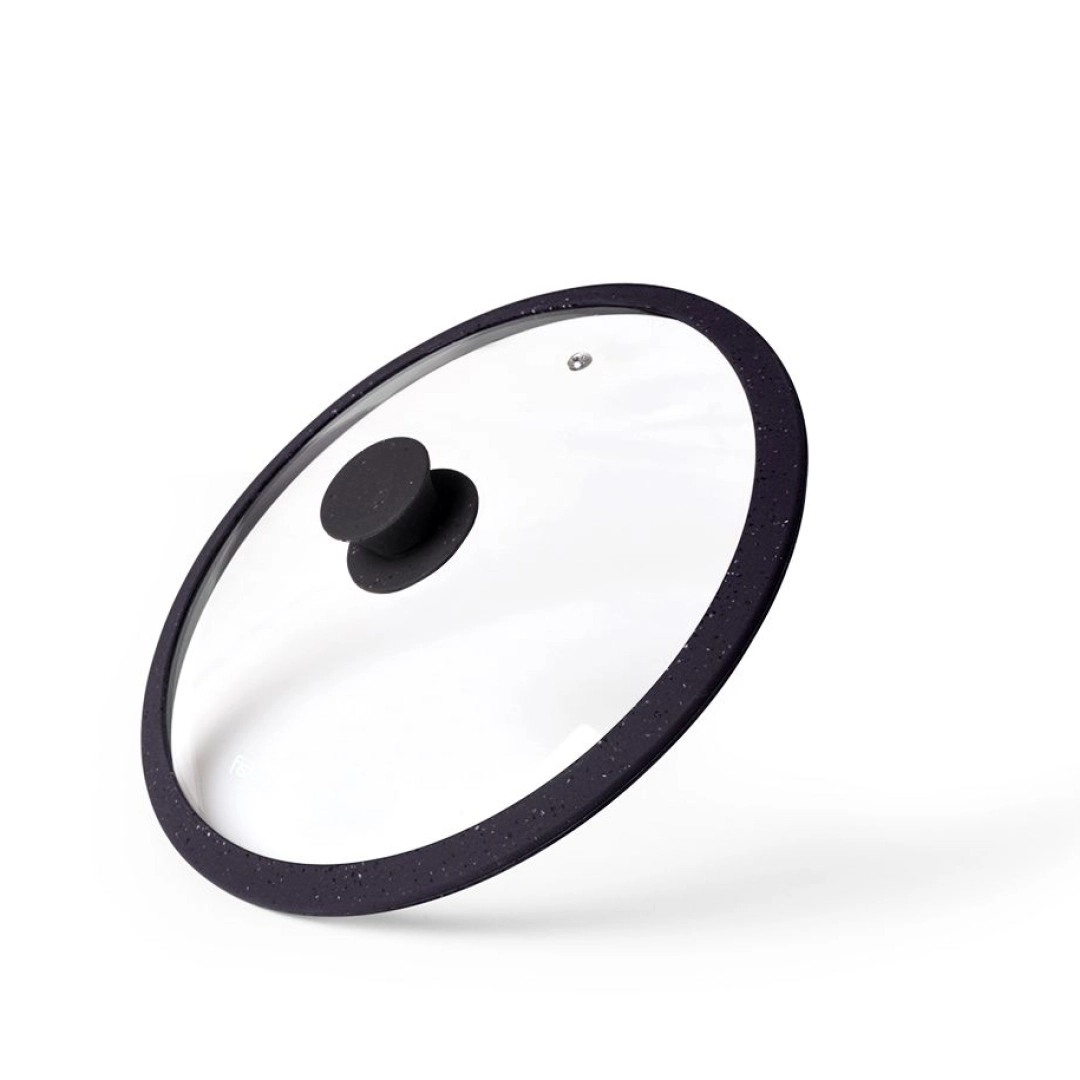 Крышка ARCADES 20 см с "мраморным" ободком, Чёрный