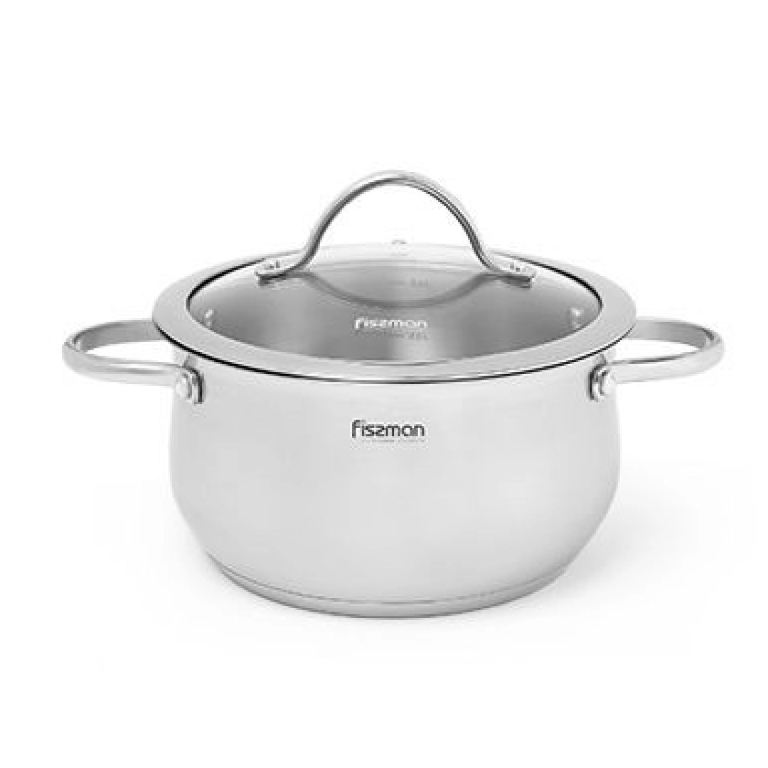 Fissman Кастрюля VALERY 18x9 см / 2,3 л Детский горшок стеклянный