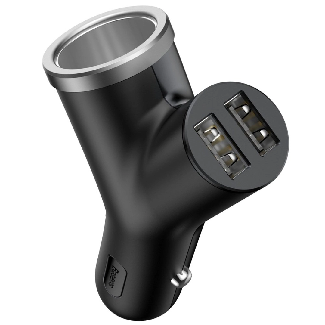 Baseus Y Type Car Charger BSC-C16N 2x1 Avtomobil quvvatlash vositasi