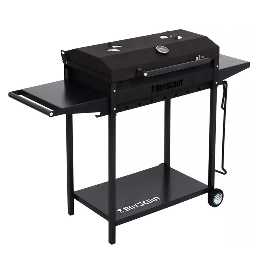 BoyScout ikkita stolchali, qopqoqli, termometrli, o‘tin idishi va qo‘rali mangal grili