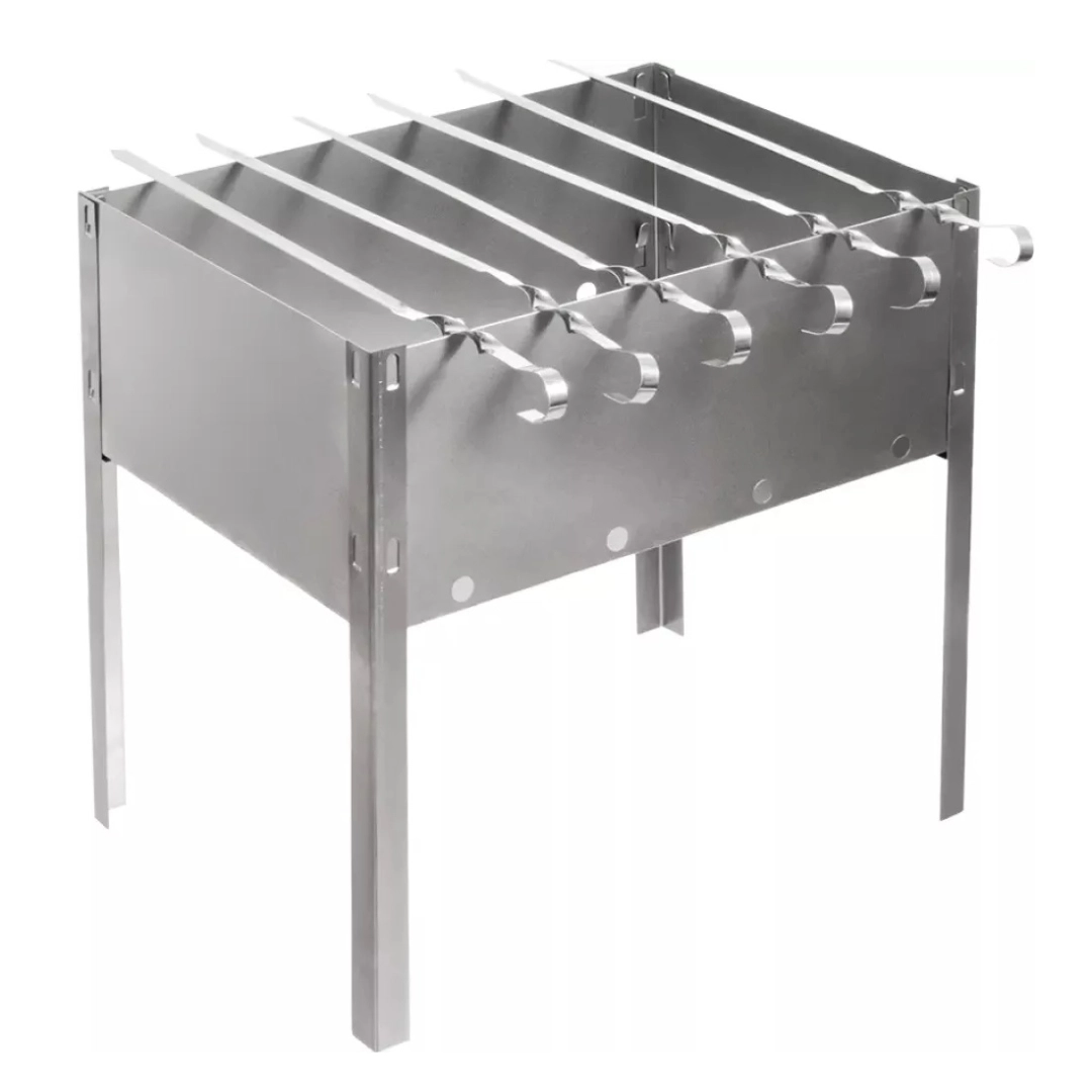 Мангал сборный BoyScout 35х25х35 см + 6 шампуров