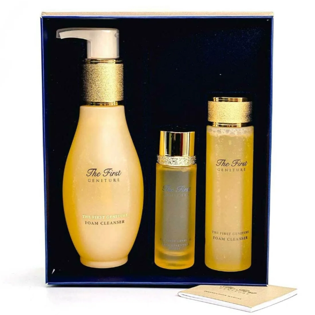 OHUI The First Geniture Foam Cleanser yuz parvarishlovchi to'plami