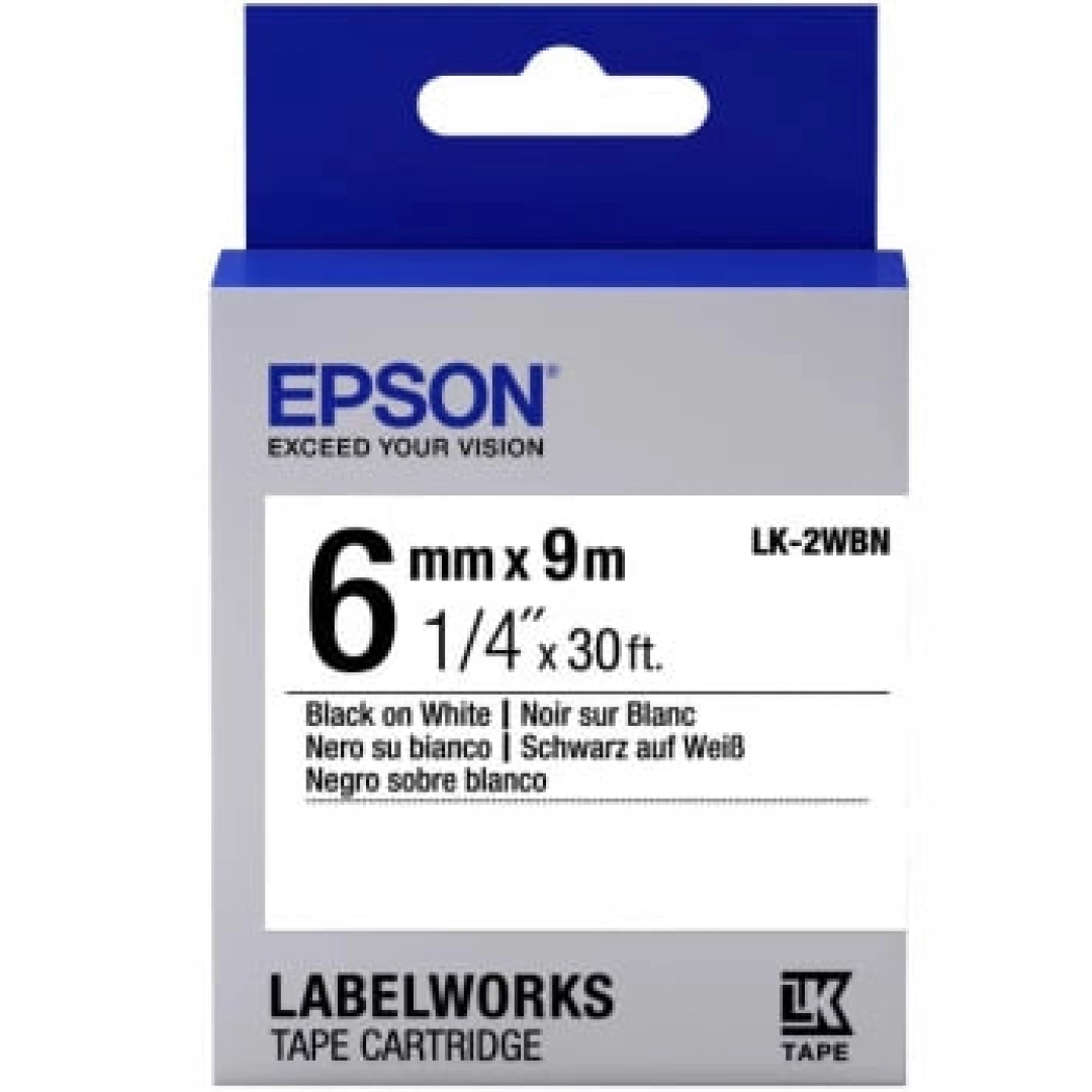 Картридж с лентой Epson для  LW-300/400/400VP/700 Standart Black/White 6mm x 9m (C53S652003) - фото №1 Картридж с лентой Epson для  LW-300/400/400VP/700 Standart Black/White 6mm x 9m (C53S652003)
