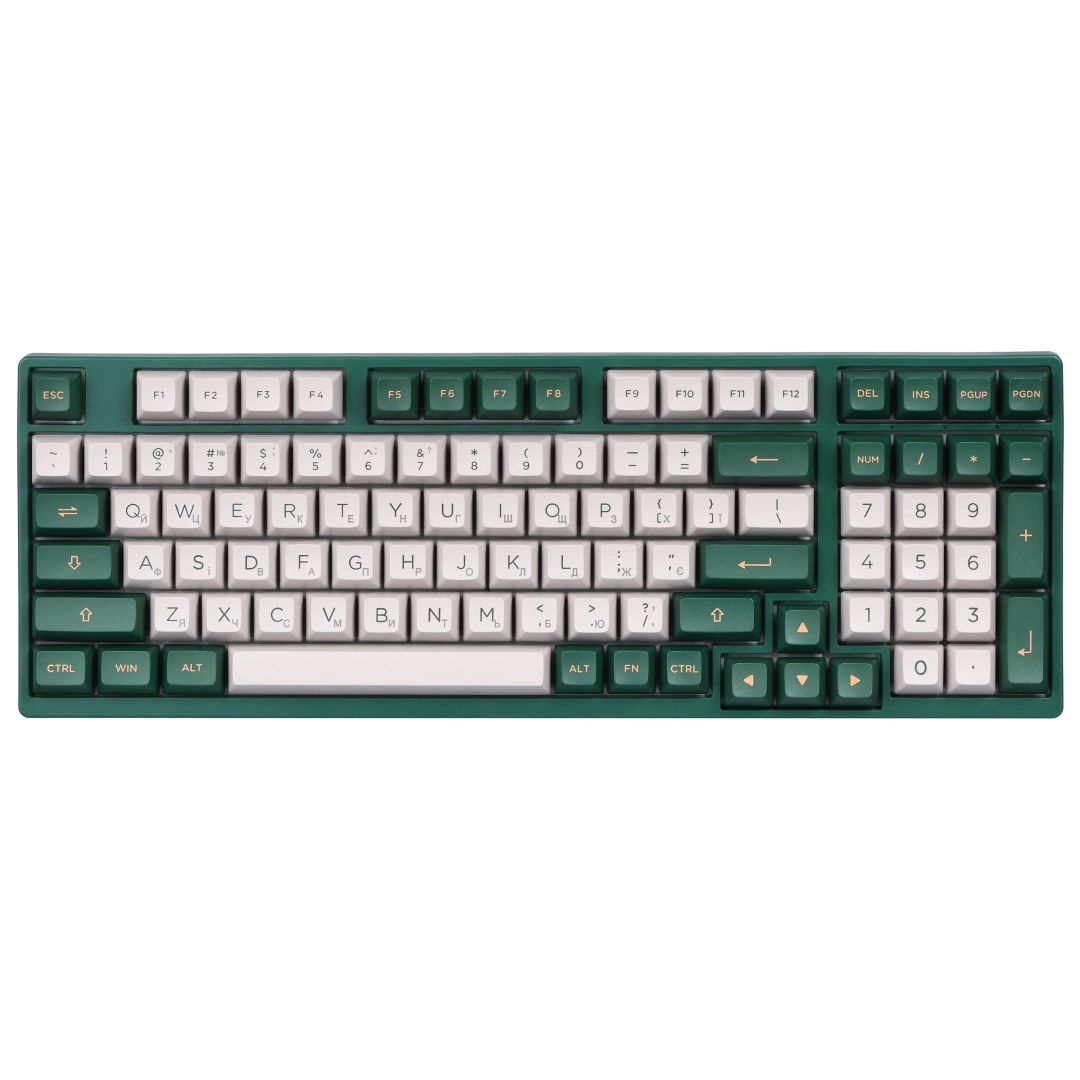 Клавиатура Akko 3098S London 98Key CS Jelly Purple USB-A Hot-swappable, EN/UKR, RGB, Зеленый