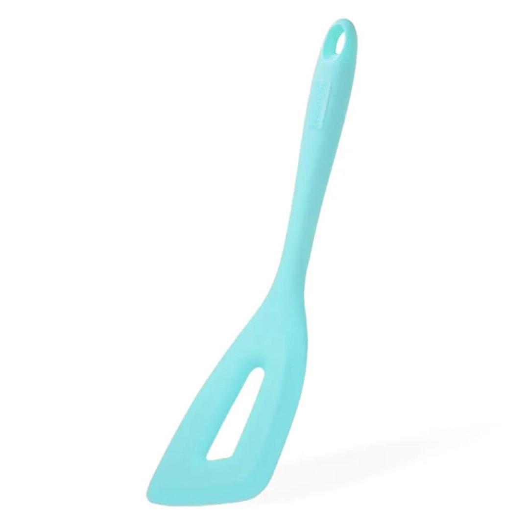 Силиконовая лопатка с прорезью Fissman Iris 27см  аквамарин
