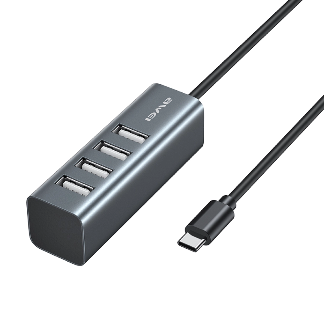 USB-концентратор Хаб Hub AWEI CL-122T 4-In-1 Smart  Type-C