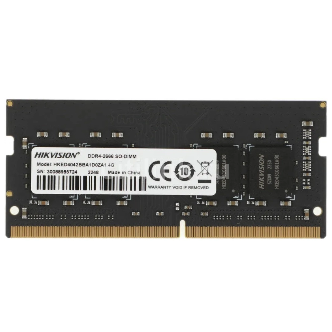 Оперативная память Hikvision 4 ГБ DDR4 2666 МГц SODIMM CL19 HKED4042BBA1D0ZA1/4G