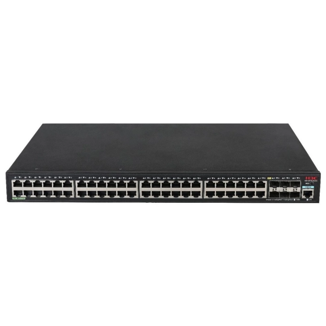 H3C S5170-54S-PWR-EI L2 Ethernet Switch with 48*10/100/1000BASE-T Ports and 6*1G/10G BASE-X SFP Plus Ports,(AC),PoE+ kommutatori