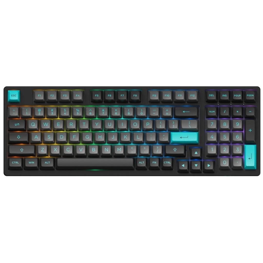 Клавиатура Akko 3098B Black&Cyan CS Jelly White RGB