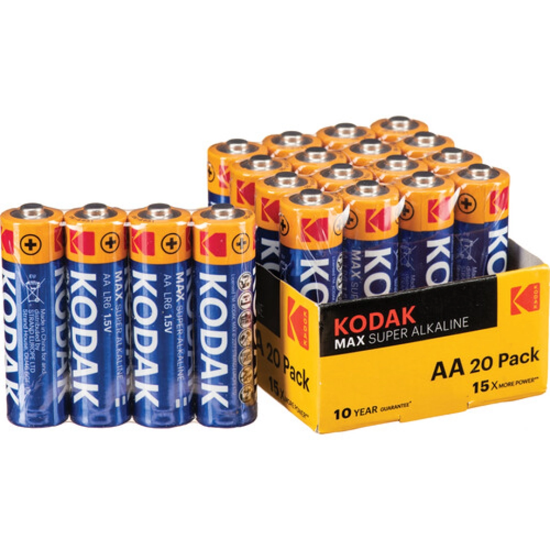 KODAK батарейка MAX AA Super Alkaline Batteries AA LR6 1.5V  (4 шт)
