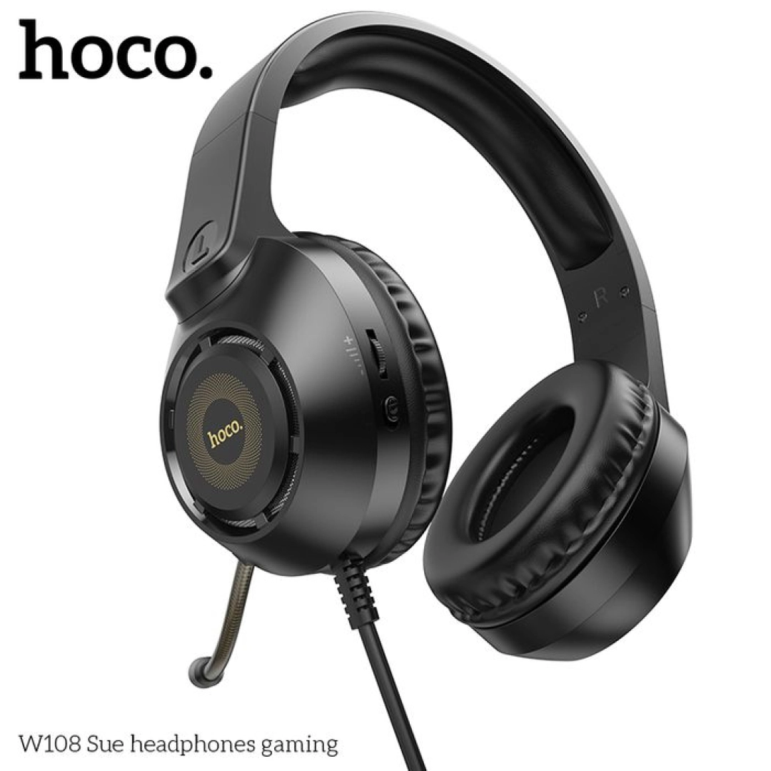 HOCO W108 qora kompyuter quloqchini