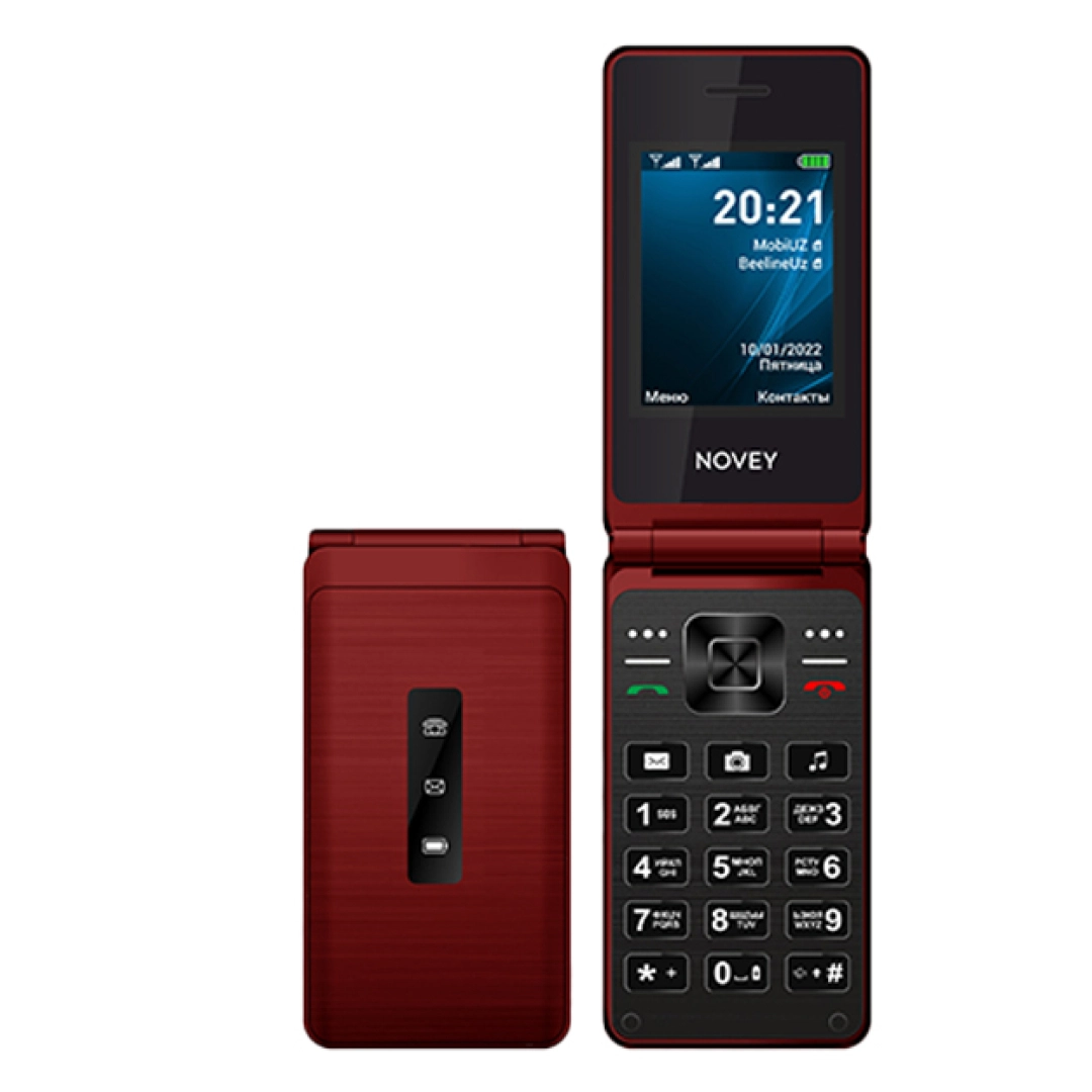 Novey S77 qizil rangli telefoni