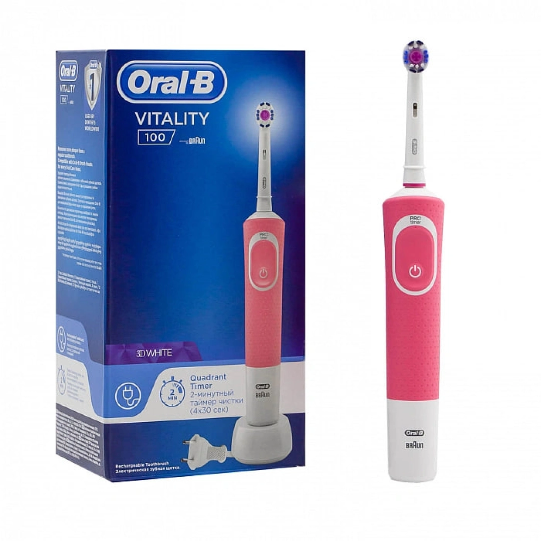 Электрическая зубная щетка Oral-B 100 3D Розовый