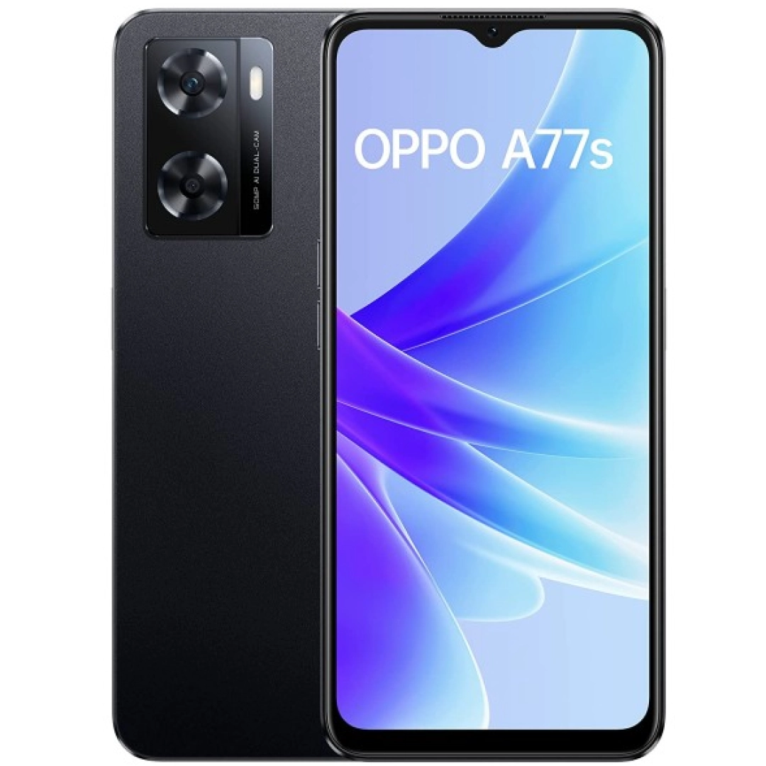 OPPO A77S 8/128GB Qora Smartfoni