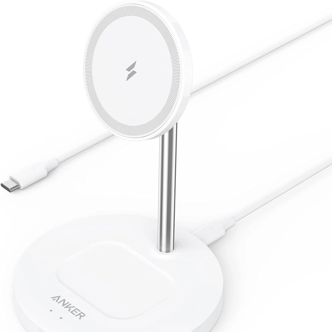 Беспроводное зарядное устройство Anker PowerWave Magnetic 2-in-1 Stand