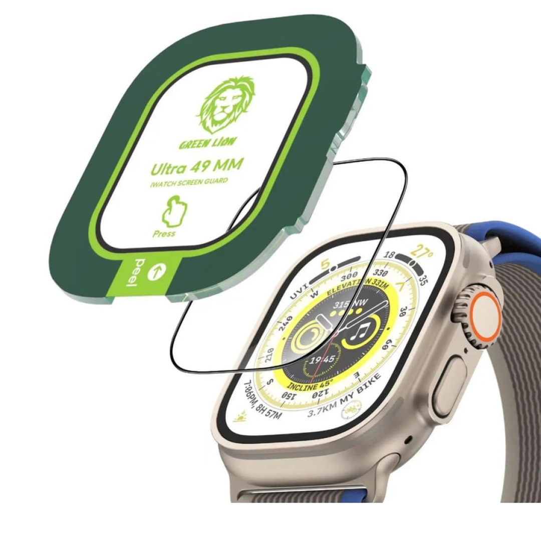 Green lion Ultra HD Plus Shisha-Apple Watch 49 mm himoya g&lsquo;ilofi