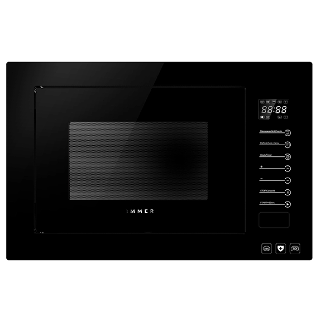 Immer MI25TG-BLACK o'rnatiluvchi mikroto‘lqinli pechi