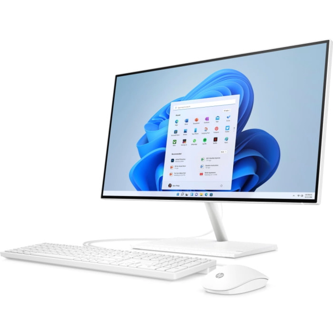 Моноблок Hp 24-cb1026nh, core i5-1235U, DDR4 8GB, SSD 512, 23.8 FullHD, IPS, Keyboard Mouse White Russian