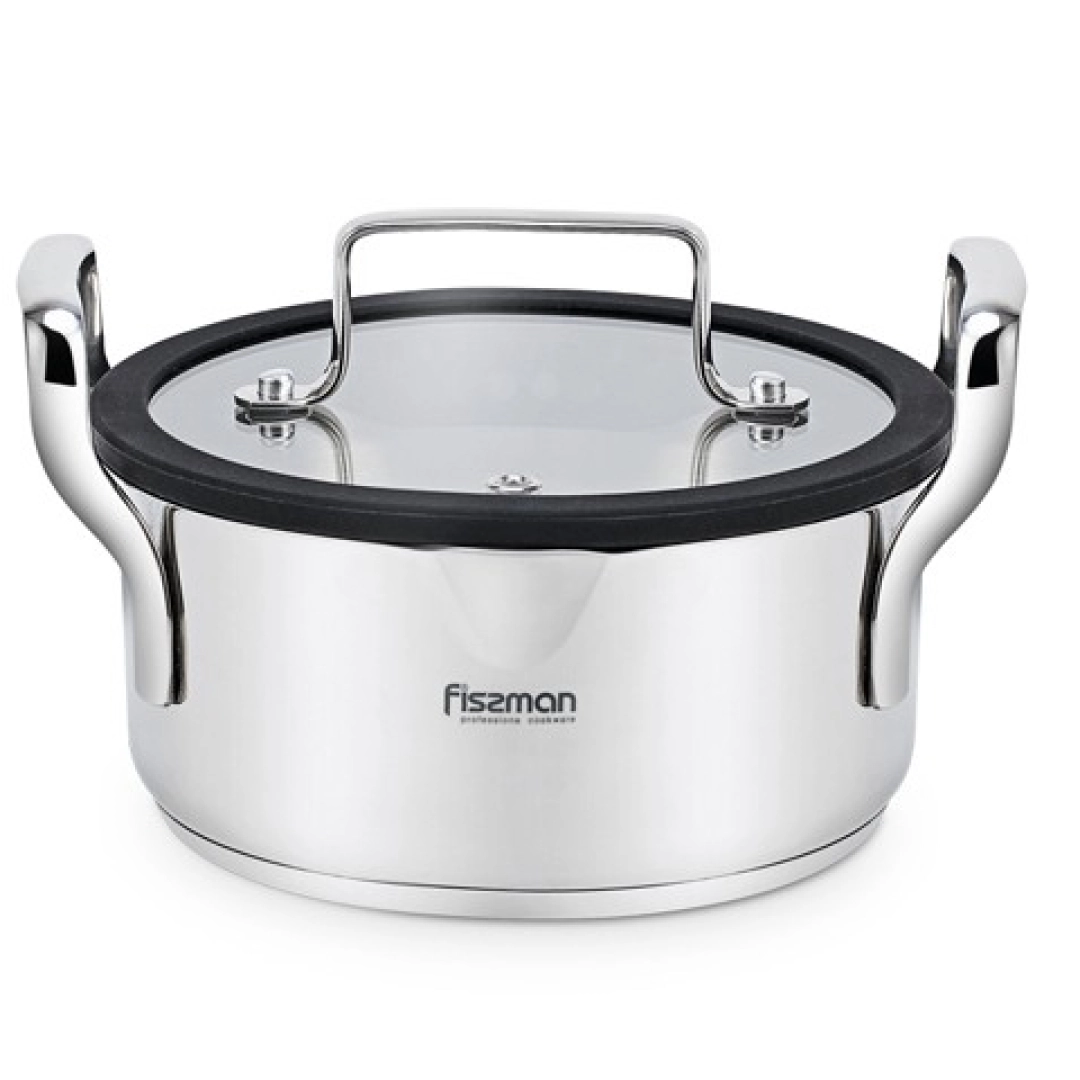 Кастрюля со стеклянной крышкой   20x11,5 см / 3.45л Fissman FABIA
