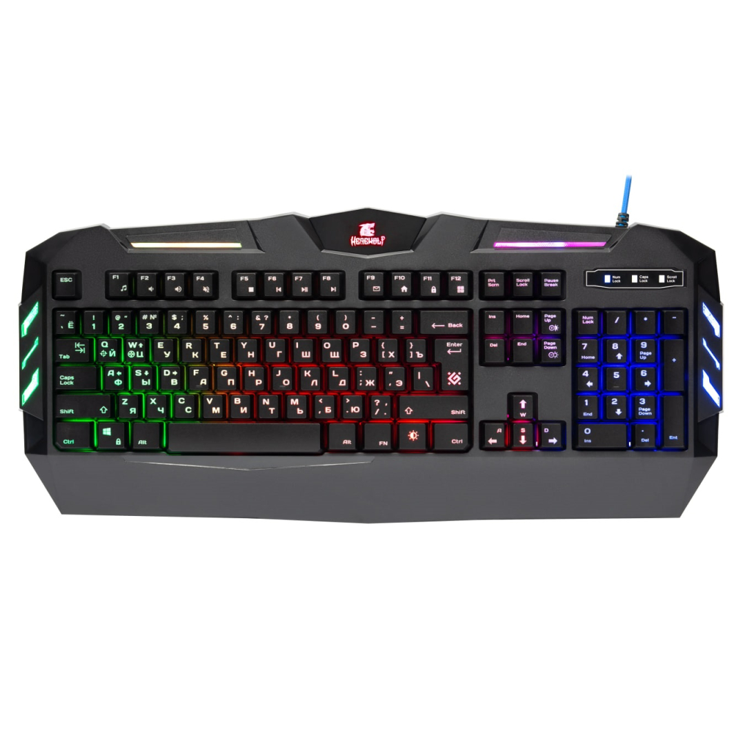 Клавиатура Defender Werewolf GK-120DL RU RGB - фото №1 Клавиатура Defender Werewolf GK-120DL RU RGB