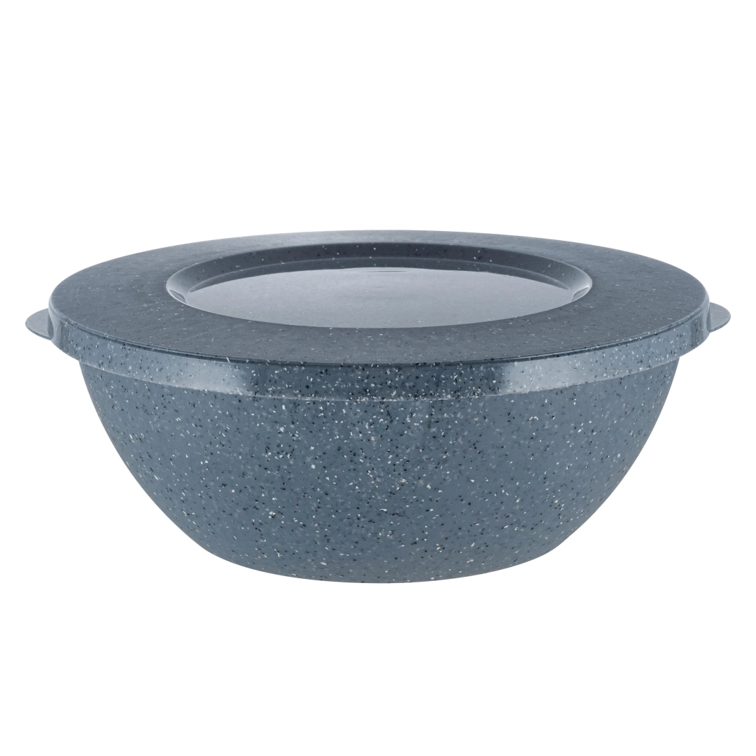 Миска Plast Team STONE, с крышкой, 1л, 200х183х80 Темный камень