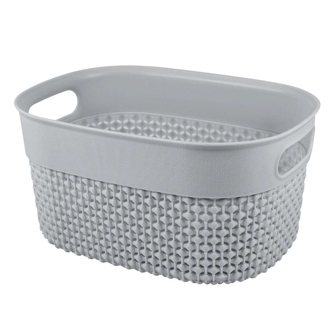 Корзина для хранения Plast Team OSLO, с ручками, 3л серый шторм