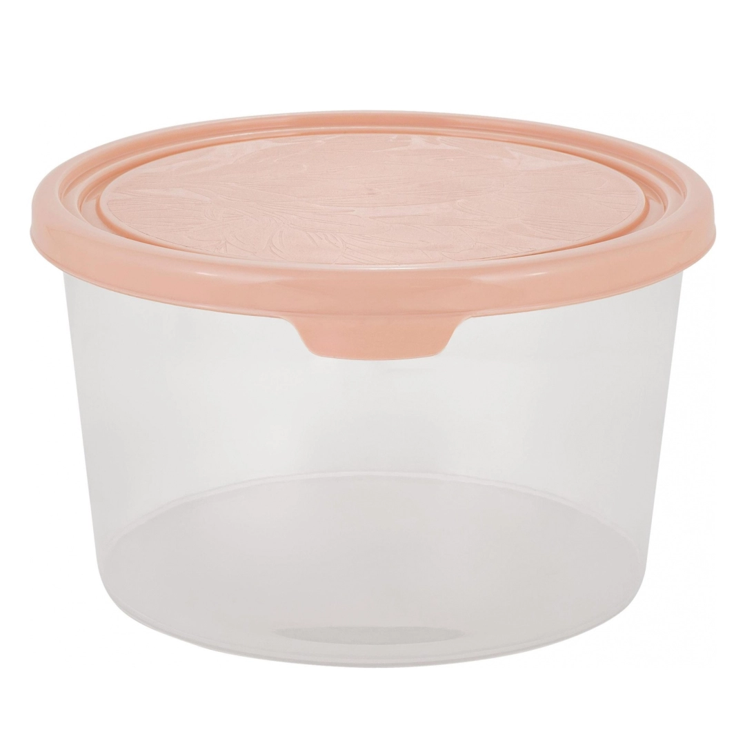 Контейнер для продуктов Plast Team HELSINKI, для заморозки, 0,75л, квадратный, 135х130х78 персиковая карамель