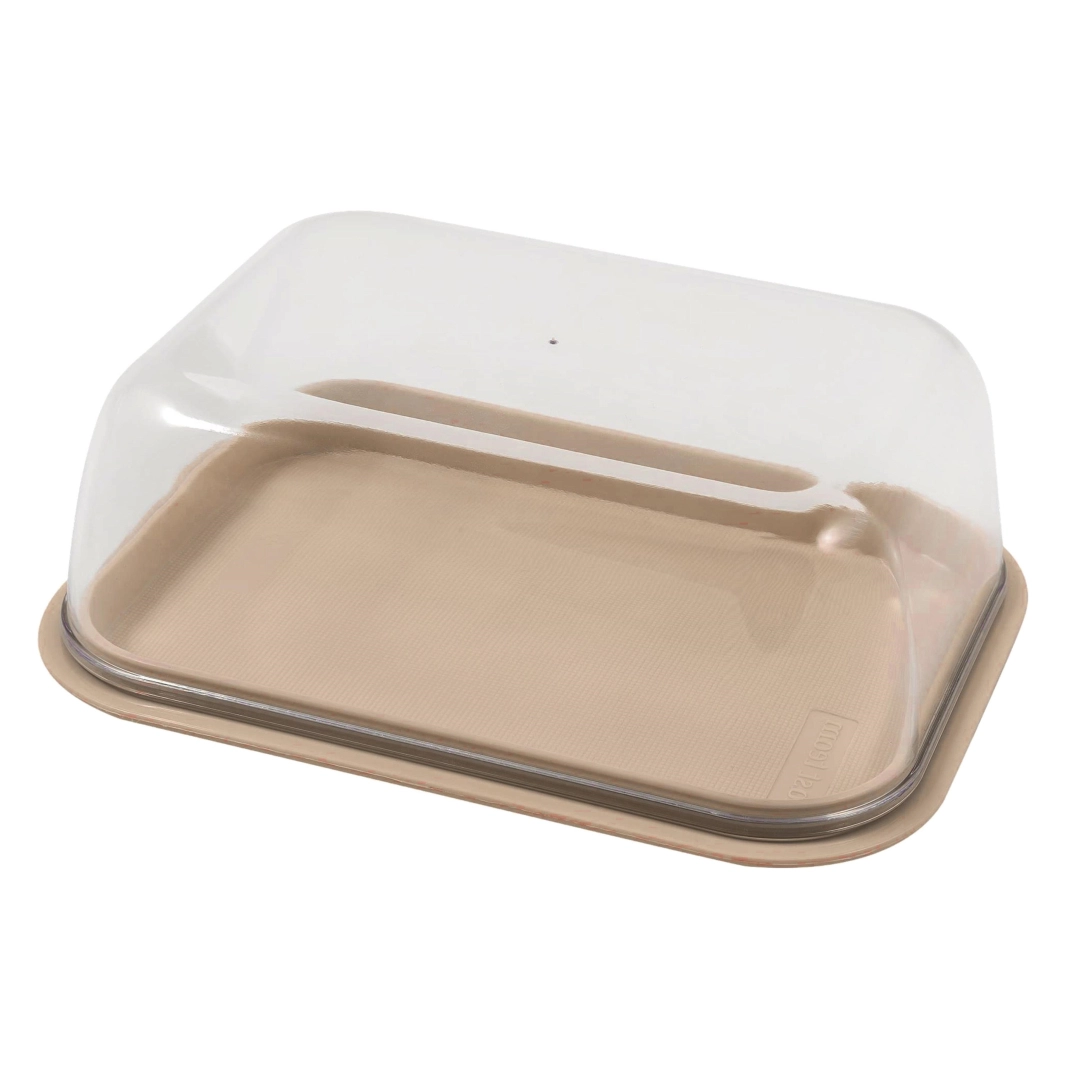 Масленка Plast Team STOCKHOLM, двухсторонняя, 145х110х54 шоколадный мокко