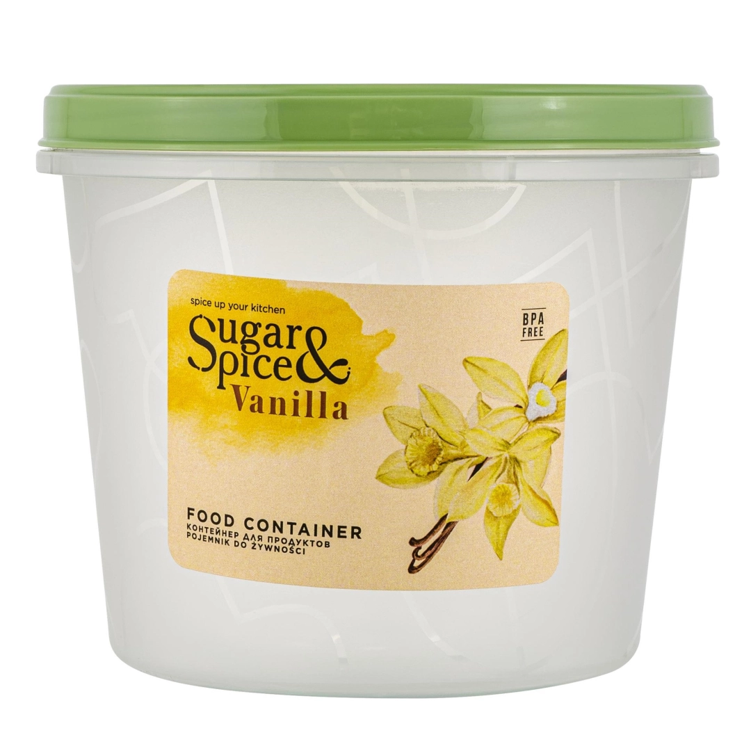 Банка для продуктов Sugar&Spice Vanilla, с завинчивающейся крышкой, 0,7л, круглый, 120х120х100 фисташка