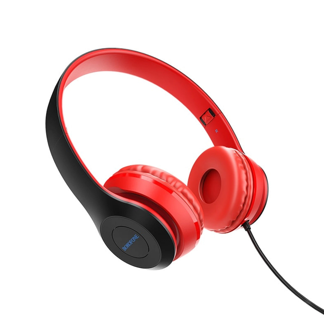 Borofone BO5 Star sound Wired Headphone qizil rangli kompyuter quloqchini