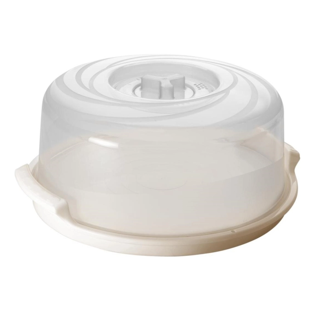 Mikroto&lsquo;lqinli pech uchun Sugar&Spice Vanilla qopqog&lsquo;i, bug&lsquo; chiqarish klapani va taglik bilan, dumaloq shaklli, 280x265x120