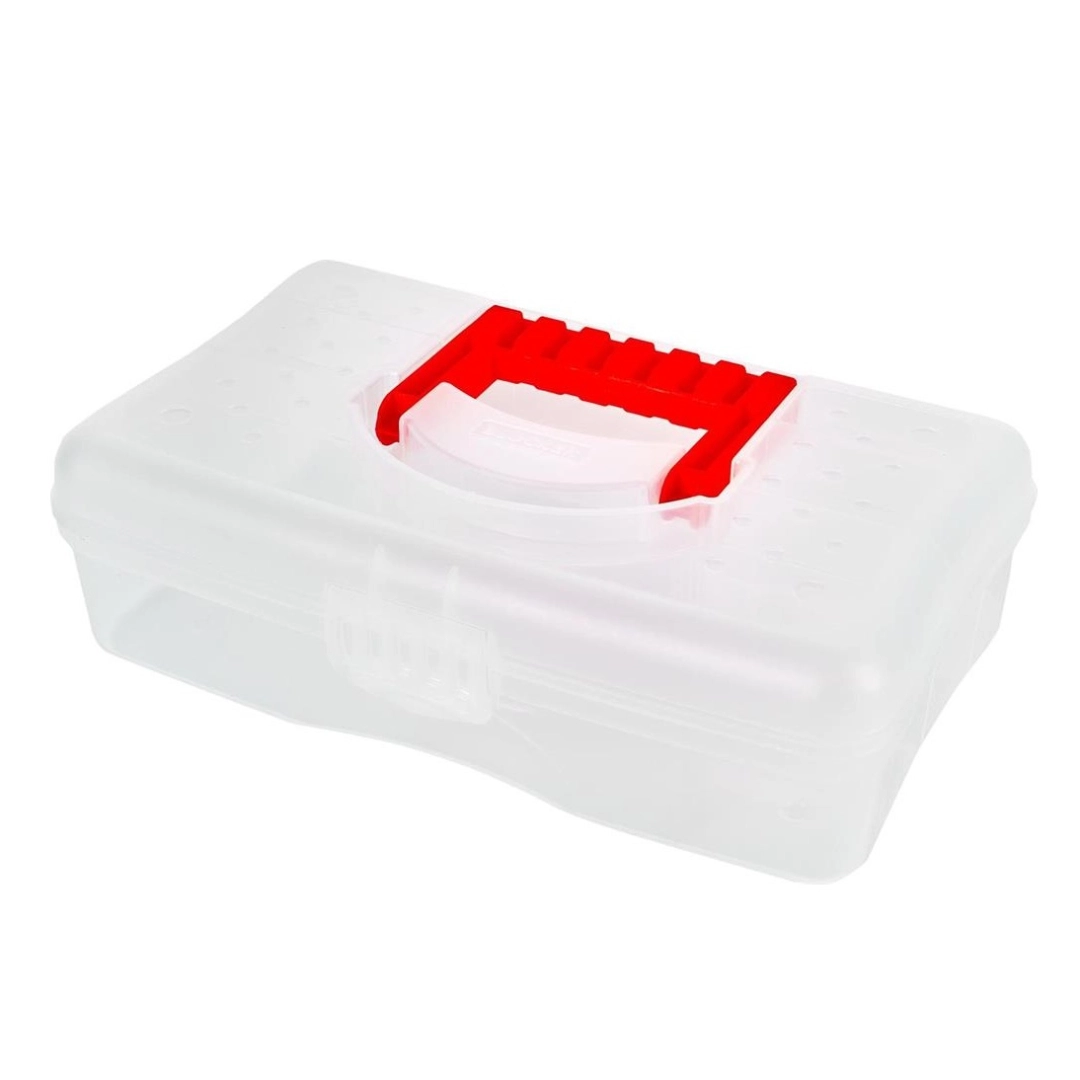 Контейнер KEEPLEX Family doctor с защелкой и ручкой малый 29,5х18х9см прозрачный кристалл