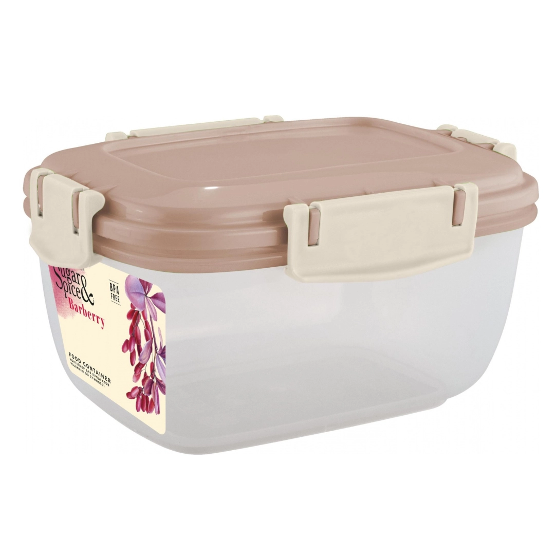Контейнер для продуктов Sugar&Spice Вarberry, с защелками, герметичный, 0,45л латте