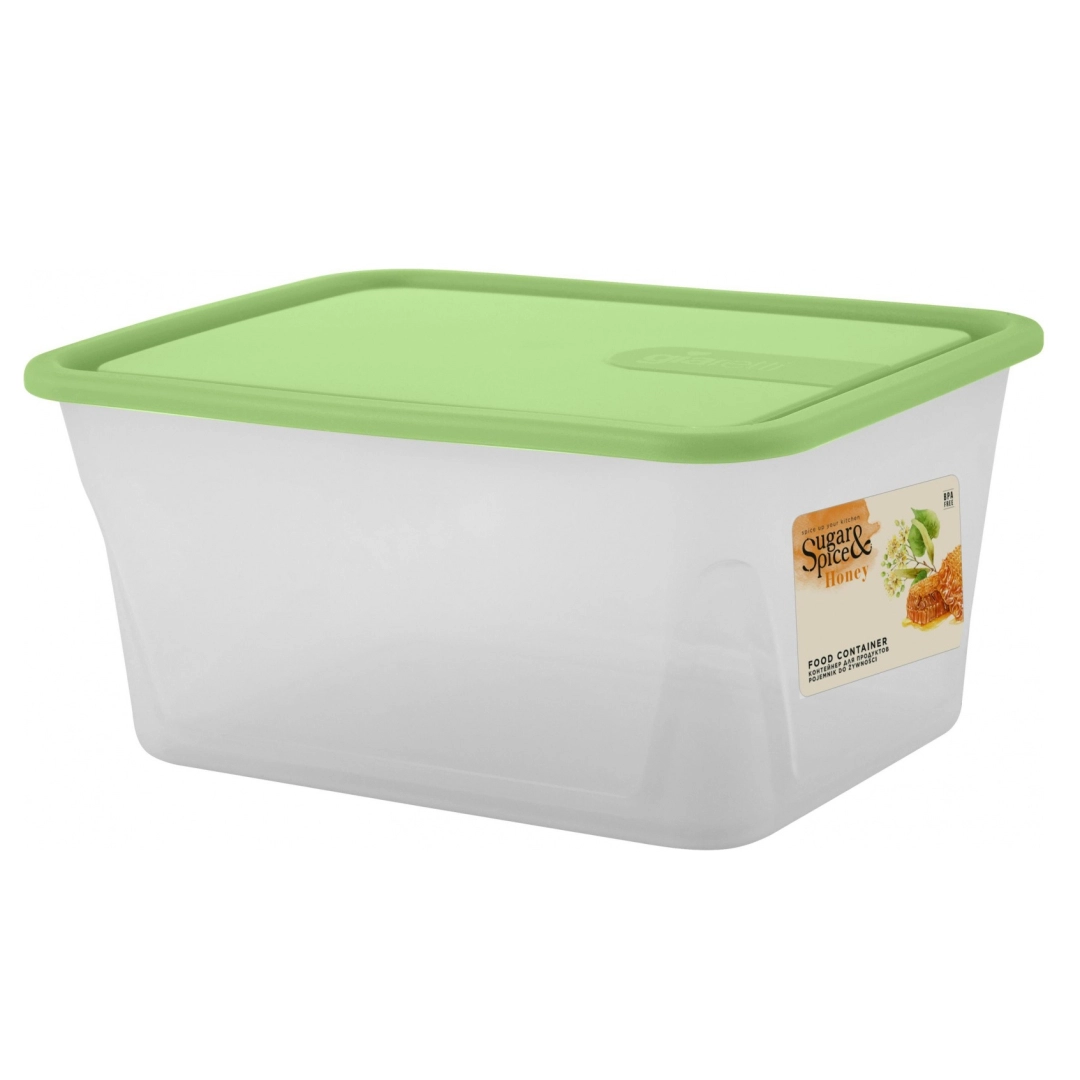 Контейнер для продуктов Sugar&Spice Honey, с крышкой, 0,9л, прямоугольный фисташка