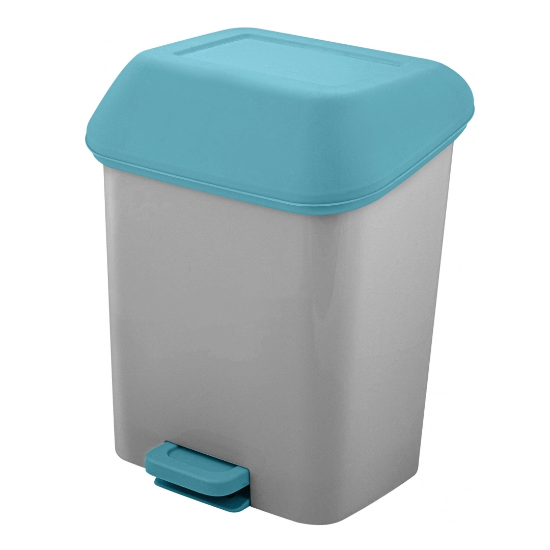 Мусорное ведро с педалью Spin&Clean Step с внутренним ведром, 15л небесный