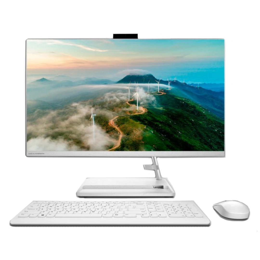 Моноблок Lenovo Ideacentre AIO / Intel core i5-1135G7 / DDR4 8GB / SSD 512GB/ 27" FHD IPS 250 NITS / Iris XE / White