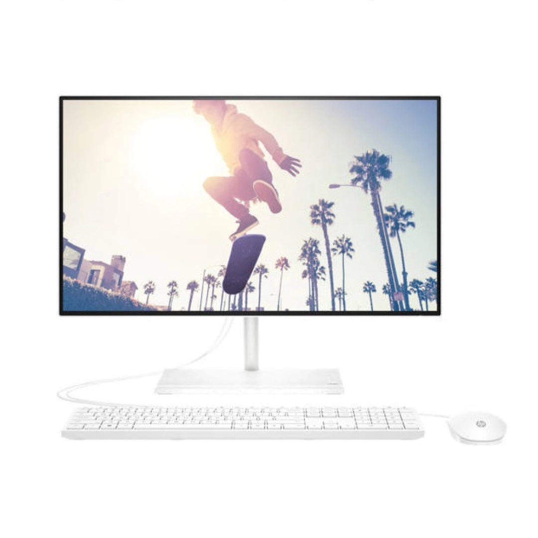 HP 24-CB1013NH, Intel Core i7-1255U, DDR4 8GB, SSD 512GB, 23.8" FHD IPS, Intel Iris Xe Graphics, No DVD (klaviatura+sichqoncha) oq monoblok kompyuteri